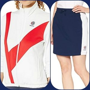 2 pc Reebok Classics White Jacket and Skirt